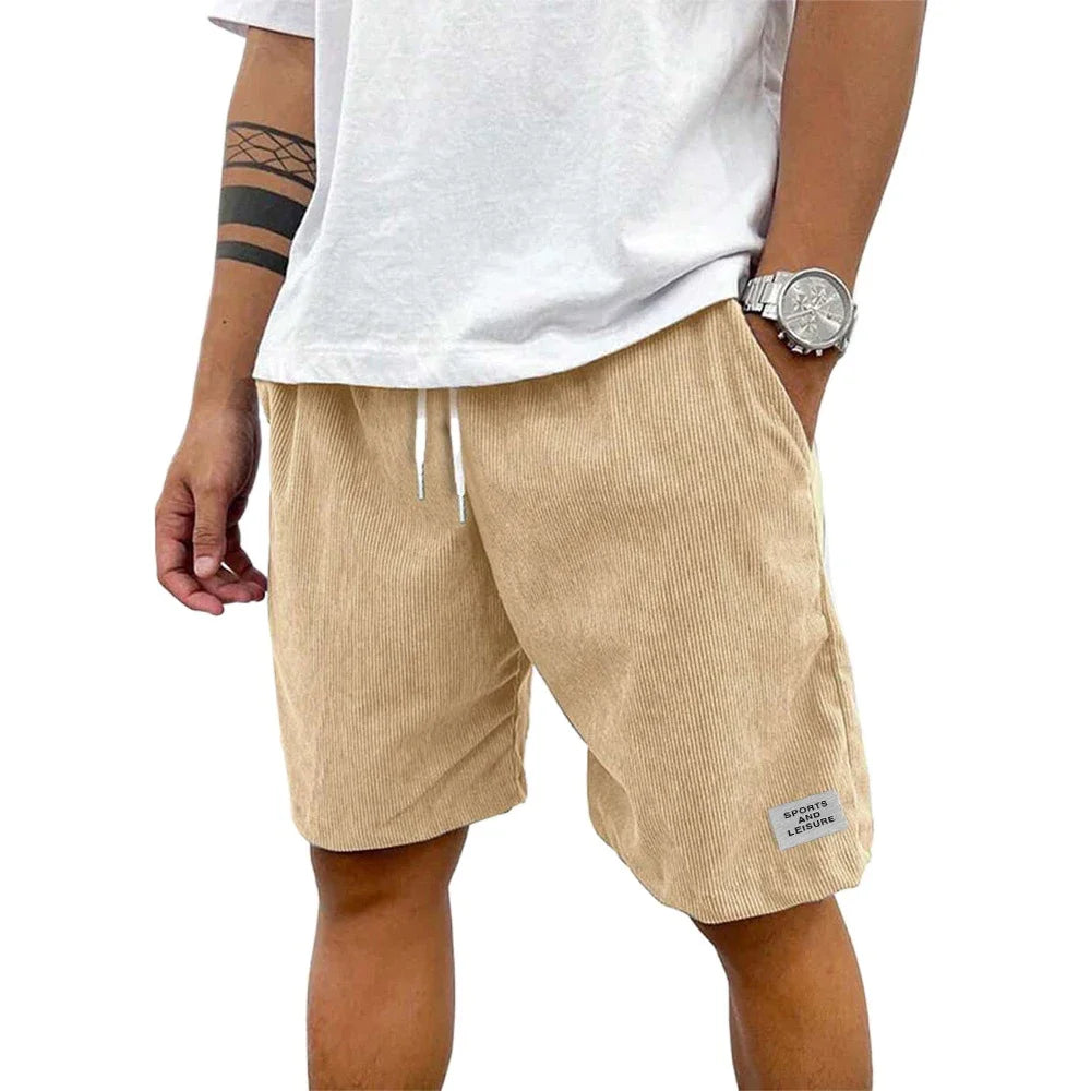 Men’s Premium Corduroy Summer Shorts – Casual Beach & Streetwear Style