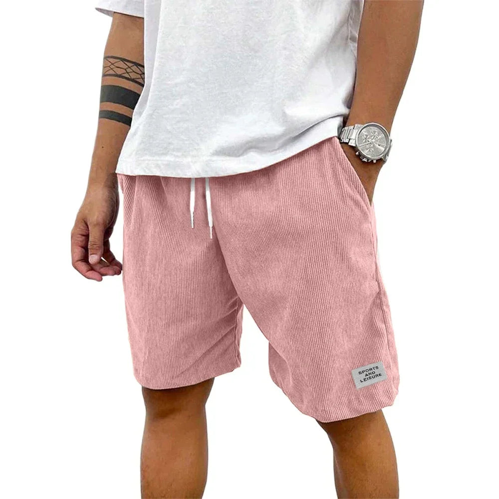 Men’s Premium Corduroy Summer Shorts – Casual Beach & Streetwear Style