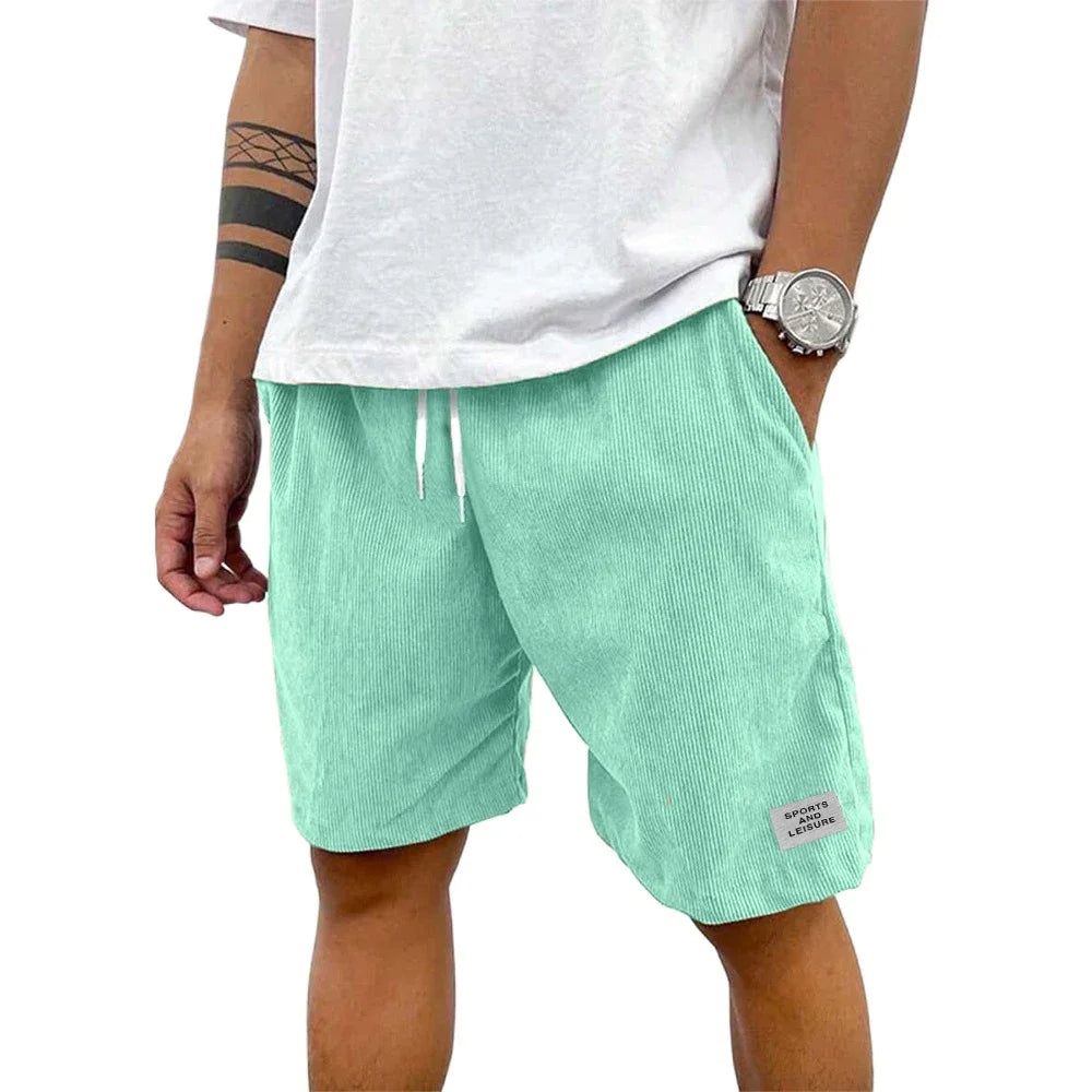 Men’s Premium Corduroy Summer Shorts – Casual Beach & Streetwear Style