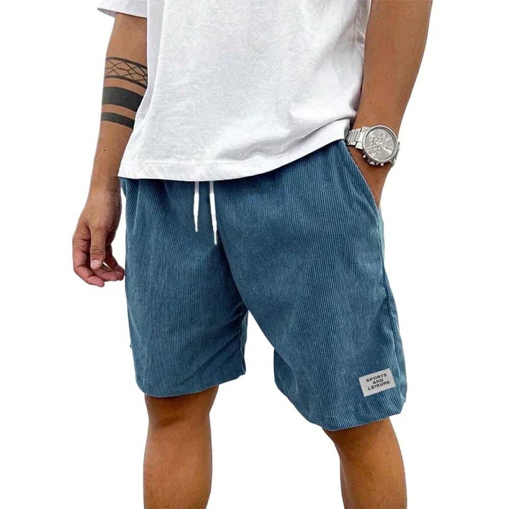 Men’s Premium Corduroy Summer Shorts – Casual Beach & Streetwear Style