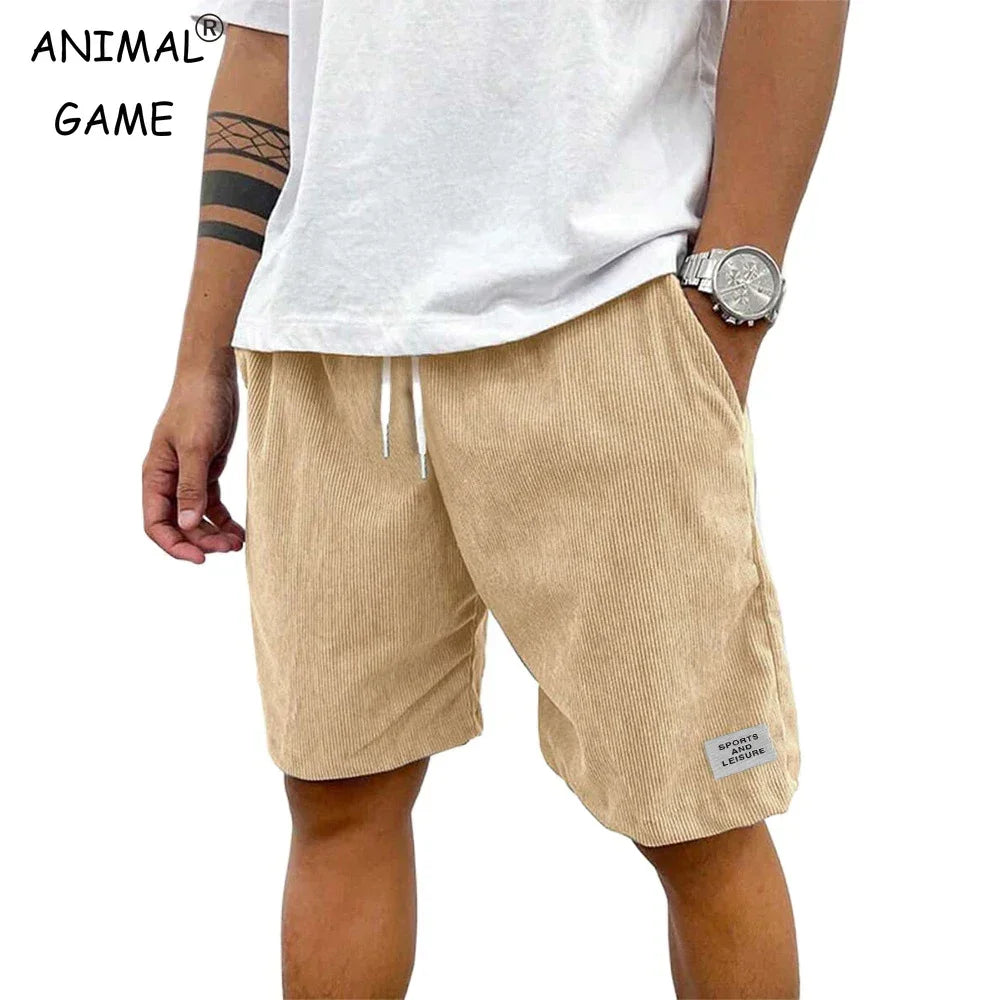 Men’s Premium Corduroy Summer Shorts – Casual Beach & Streetwear Style