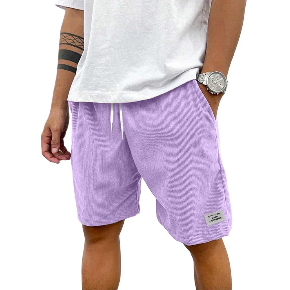 Men’s Premium Corduroy Summer Shorts – Casual Beach & Streetwear Style