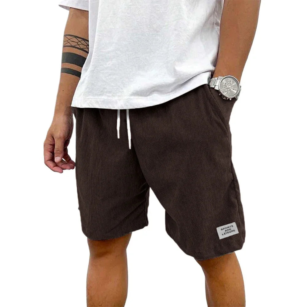 Men’s Premium Corduroy Summer Shorts – Casual Beach & Streetwear Style