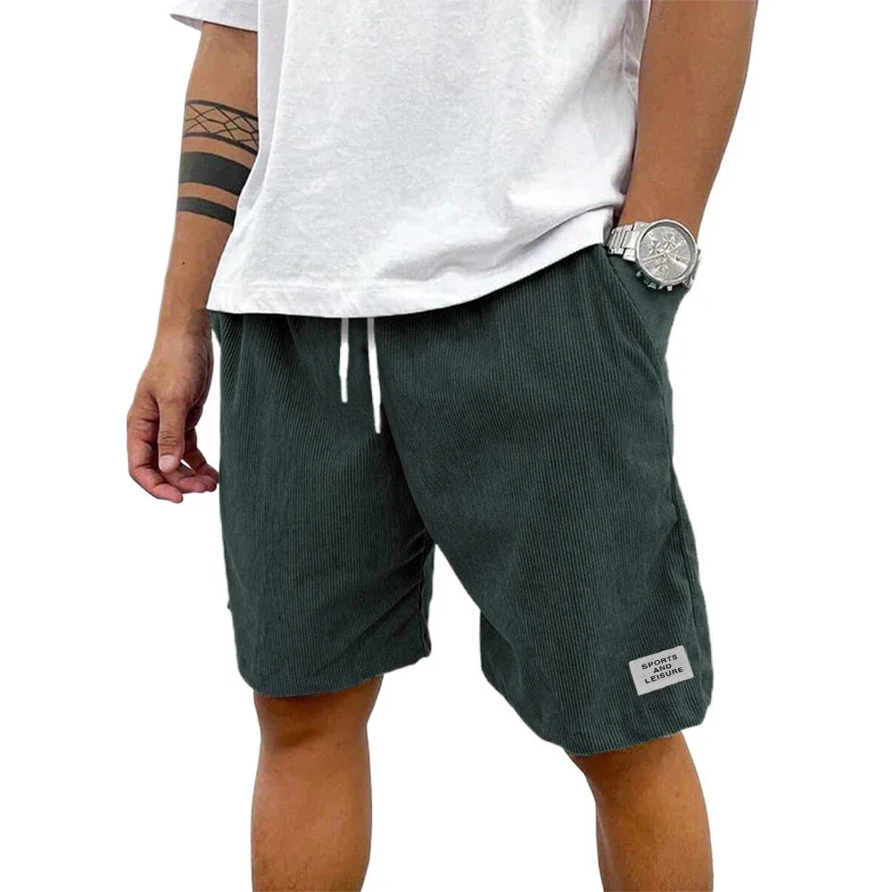 Men’s Premium Corduroy Summer Shorts – Casual Beach & Streetwear Style